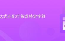 正则表达式匹配行首或特定字符集