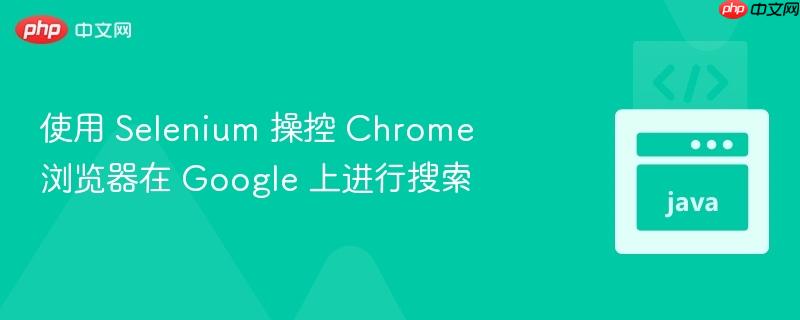 使用 Selenium 操控 Chrome 浏览器在 Google 上进行搜索