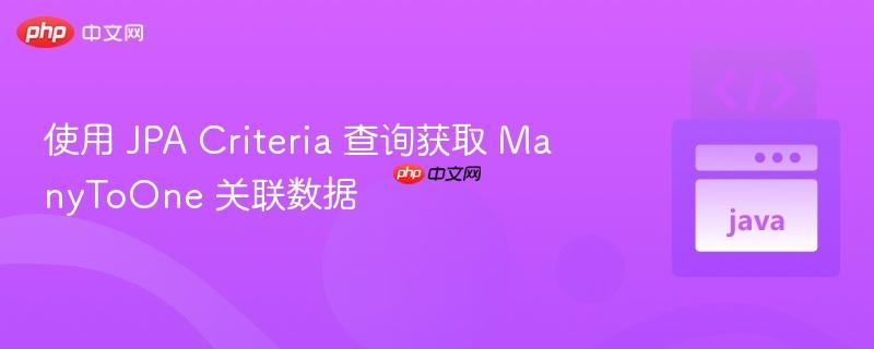 使用 jpa criteria 查询获取 manytoone 关联数据