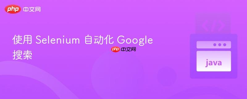 使用 selenium 自动化 google 搜索