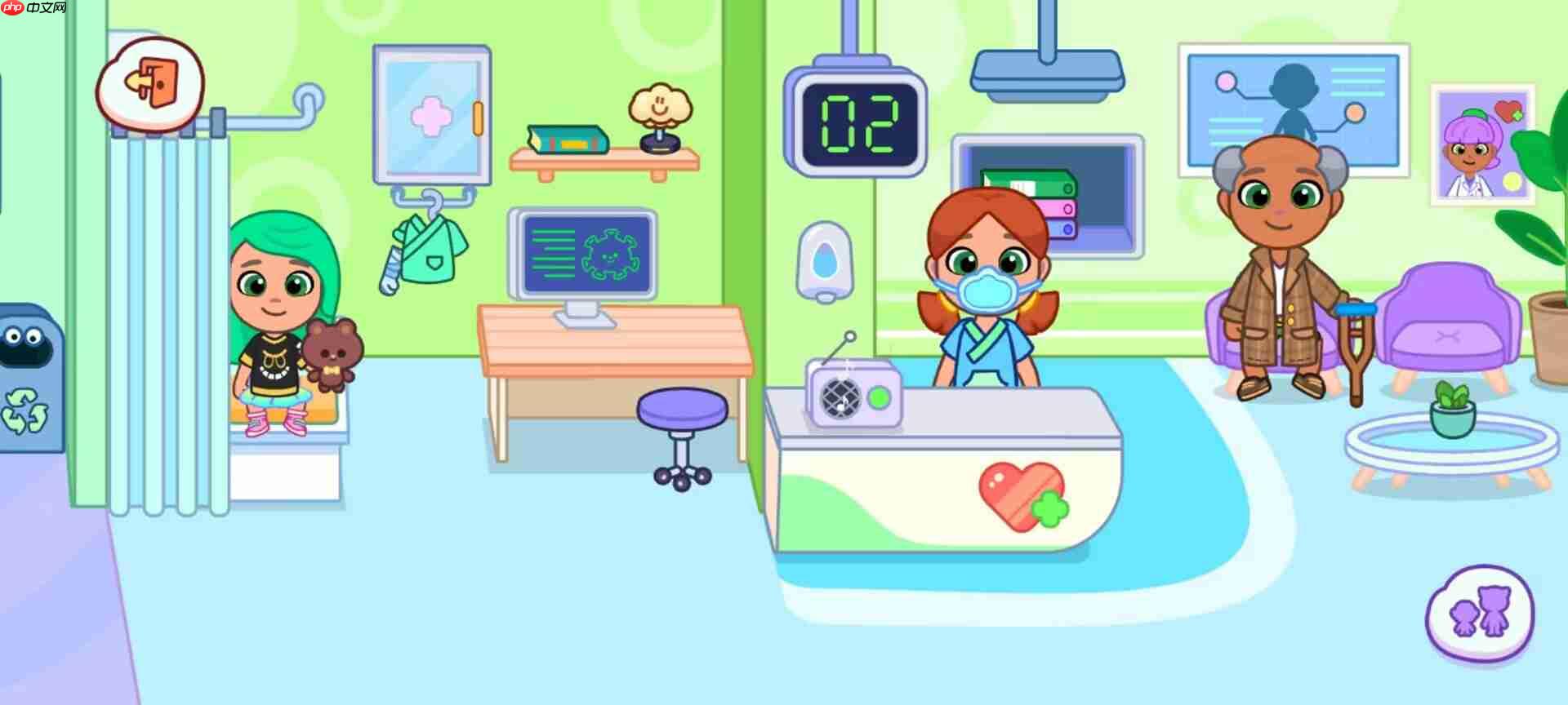 《汤姆猫小镇》医院场景日常玩法