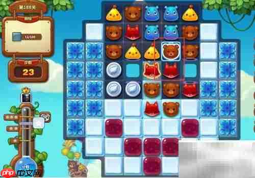 开心消消乐188关通关技巧