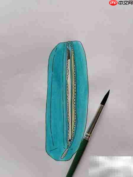 水彩画文具笔袋教程