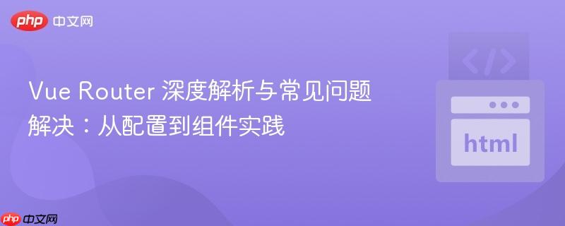 Vue Router 深度解析与常见问题解决：从配置到组件实践
