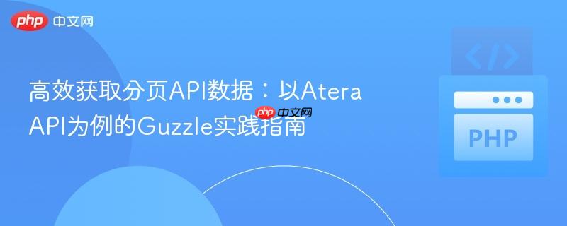 高效获取分页API数据:以Atera API为例的Guzzle实践指南