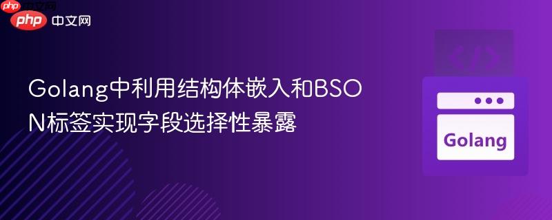 Golang中利用结构体嵌入和BSON标签实现字段选择性暴露
