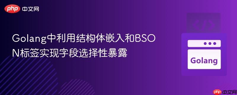 Golang中利用结构体嵌入和BSON标签实现字段选择性暴露
