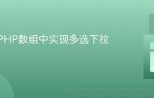 如何在PHP数组中实现多选下拉框