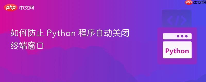 如何防止 python 程序自动关闭终端窗口