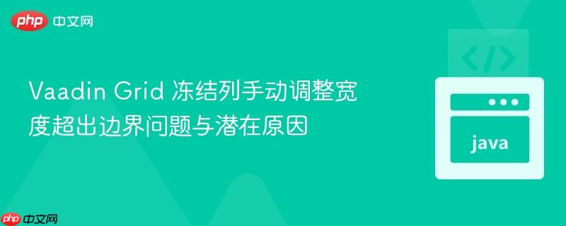 Vaadin Grid 冻结列手动调整宽度超出边界问题与潜在原因
