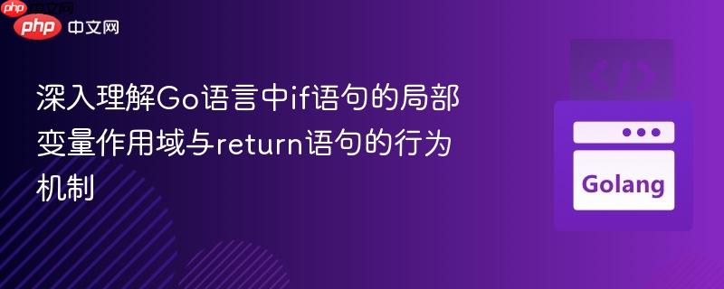 深入理解Go语言中if语句的局部变量作用域与return语句的行为机制