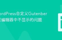 解决WordPress自定义Gutenberg区块在编辑器中不显示的问题
