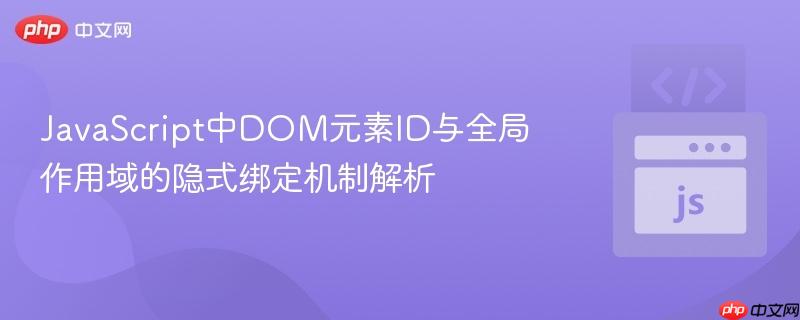 JavaScript中DOM元素ID与全局作用域的隐式绑定机制解析