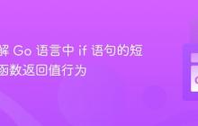 深入理解 Go 语言中 if 语句的短声明与函数返回值行为