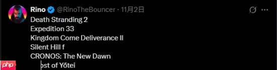 TGA官方提问：你觉得哪六款游戏能拿年度最佳提名？