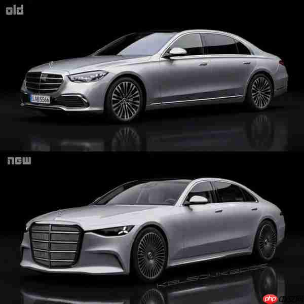 全新一代奔驰S级渲染图曝光 配备大尺寸盾牌式前格栅