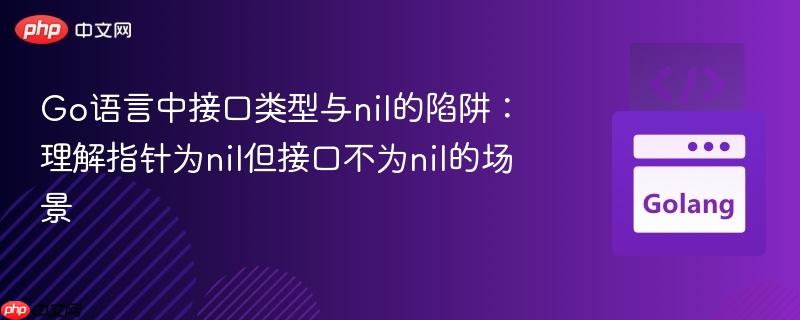 Go语言中接口类型与nil的陷阱:理解指针为nil但接口不为nil的场景