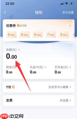 《t3出行》查看余额明细方法