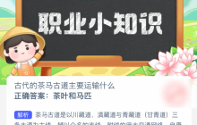 古代的茶马古道主要运输什么