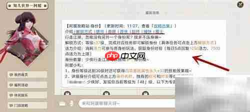 天涯明月刀身份玩法全解析