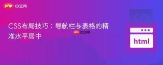 CSS布局技巧：导航栏与表格的精准水平居中
