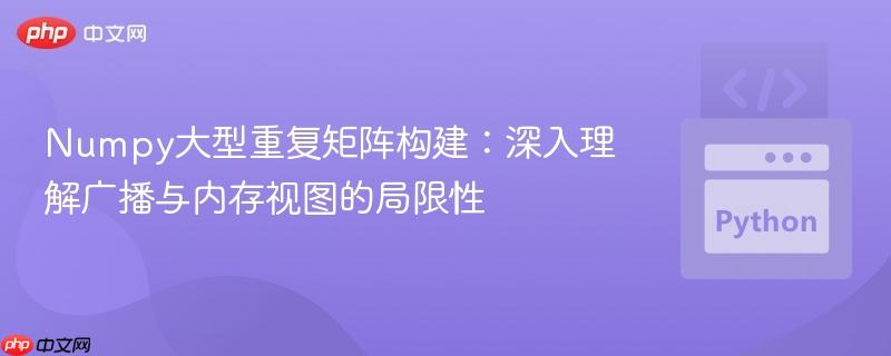 Numpy大型重复矩阵构建:深入理解广播与内存视图的局限性