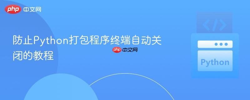 防止Python打包程序终端自动关闭的教程