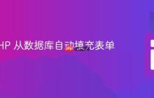 使用 PHP 从数据库自动填充表单