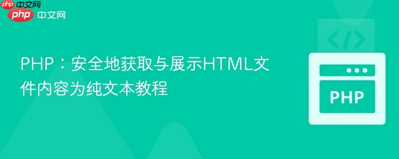 PHP:安全地获取与展示HTML文件内容为纯文本教程
