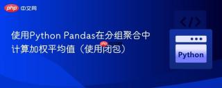 使用Python Pandas在分组聚合中计算加权平均值（使用闭包）