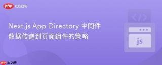 Next.js App Directory 中间件数据传递到页面组件的策略