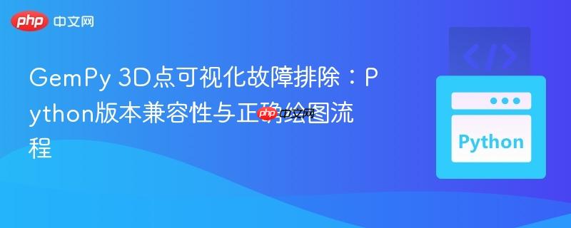 GemPy 3D点可视化故障排除:Python版本兼容性与正确绘图流程