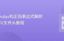 利用Pandas和正则表达式解析复杂CSV文件头教程