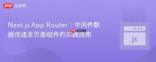 Next.js App Router：中间件数据传递至页面组件的实践指南