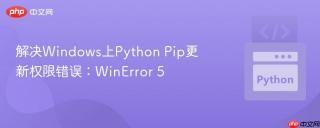 解决Windows上Python Pip更新权限错误：WinError 5