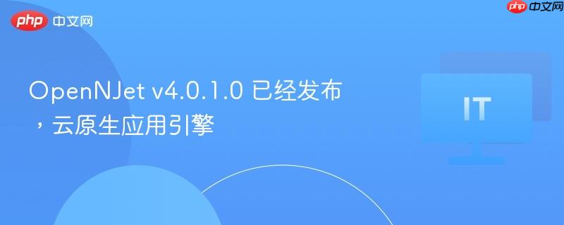 OpenNJet v4.0.1.0 已经发布，云原生应用引擎