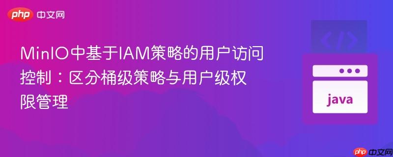 MinIO中基于IAM策略的用户访问控制:区分桶级策略与用户级权限管理