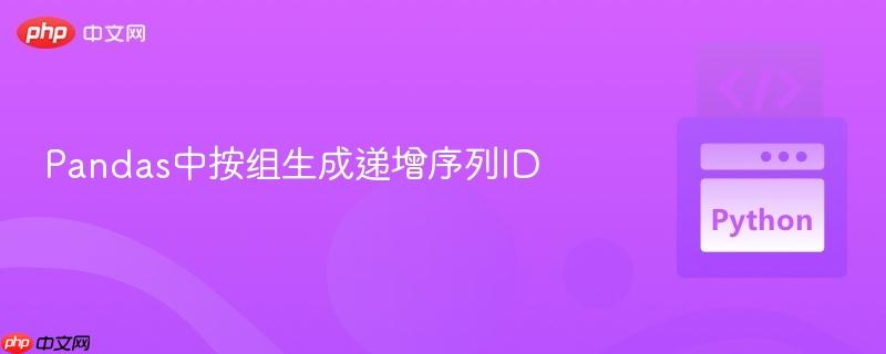 Pandas中按组生成递增序列ID
