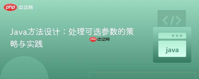 Java方法设计：处理可选参数的策略与实践
