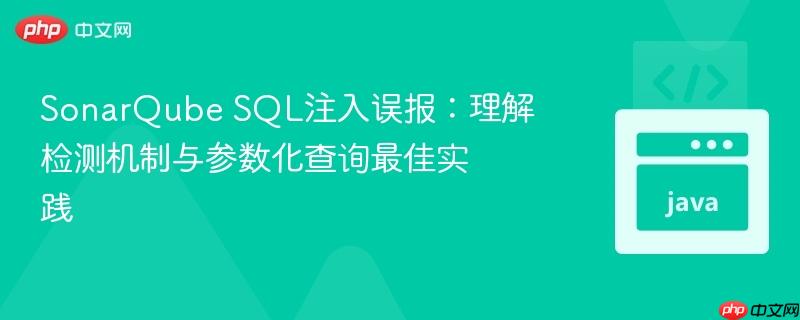 SonarQube SQL注入误报：理解检测机制与参数化查询最佳实践
