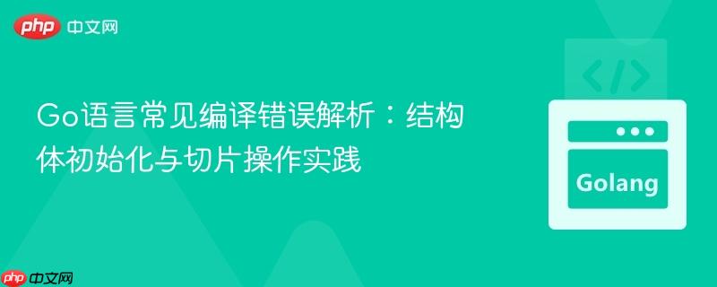 Go语言常见编译错误解析:结构体初始化与切片操作实践