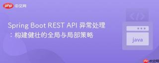 Spring Boot REST API 异常处理：构建健壮的全局与局部策略