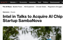 英特尔正在洽谈收购美国 AI 芯片独角兽 SambaNova