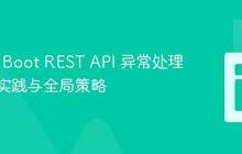 Spring Boot REST API 异常处理：最佳实践与全局策略