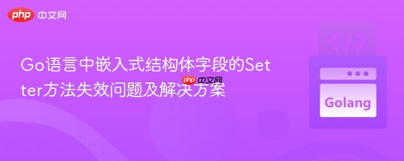 Go语言中嵌入式结构体字段的Setter方法失效问题及解决方案