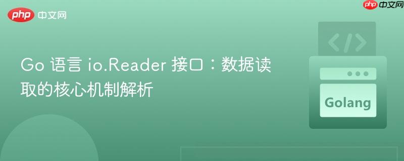 Go 语言 io.Reader 接口:数据读取的核心机制解析 Go 语言 io.Reader 接口:数据读取的核心机制解析