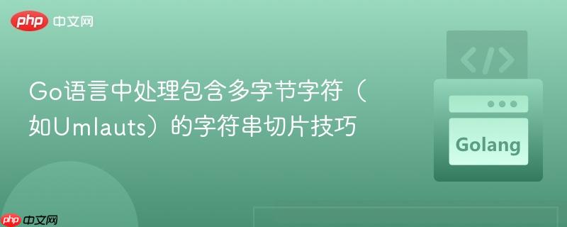 Go语言中处理包含多字节字符(如Umlauts)的字符串切片技巧