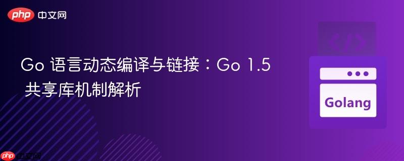Go 语言动态编译与链接:Go 1.5 共享库机制解析