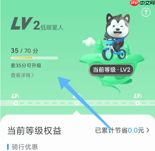 哈啰出行等级查看方法