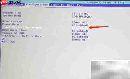 Intel VT-x已支持但被禁用